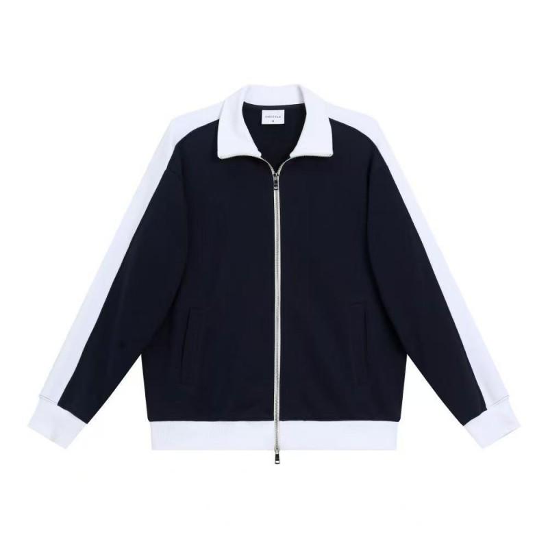Unisex Oversized Stand Collar Zip-Up Hoodie