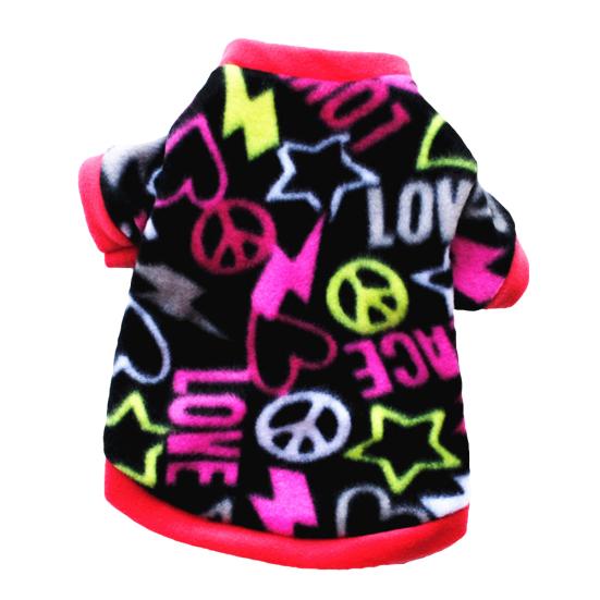 Pet Dog Puppy Winter Soft Warm Heart Star Print Clothes Coat Costume Apparel