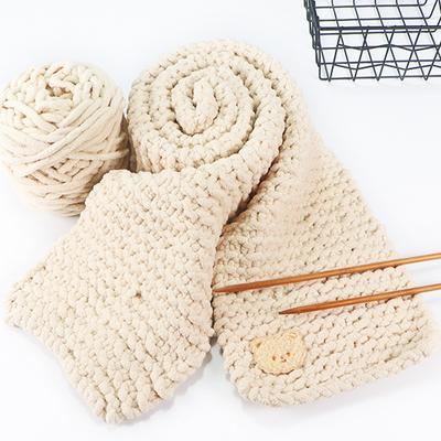 1PC Thick Line DIY Long Yarn Super Soft Solid Color Hand Knitting Blend Cotton Yarn Scarf Wool Yarn Accessories