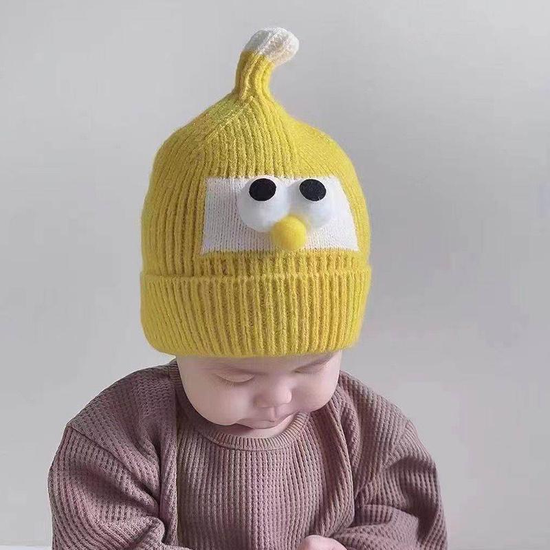 Autumn And Winter Baby Hat Cute Baby Hat Korean Style Pullover Wool Hat Ear Protection Children's Knitted Hat