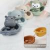 1/3Pcs Kids Bath Toys, Floating Animal & Stacking Boat Design, Squeeze Finger Puppets, Perfect for Holiday Gifts.