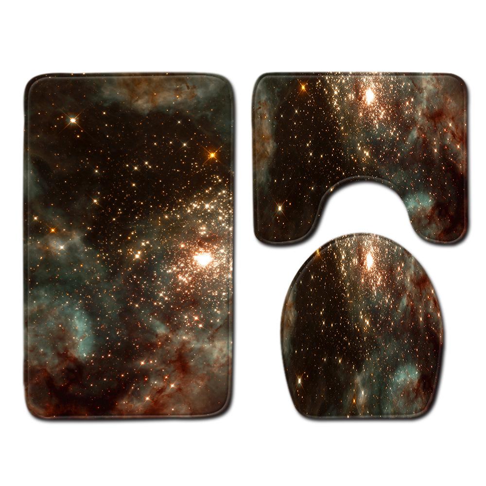Star Bathroom Floor Mat Toilet Three-Piece Set