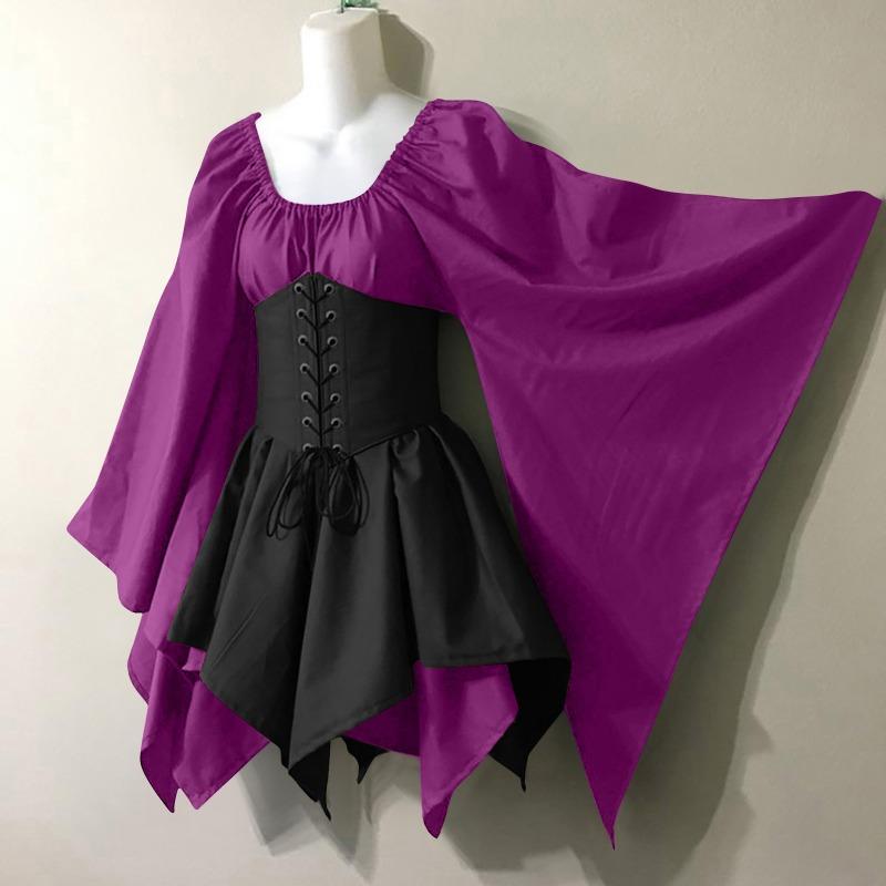 New long-sleeved women's Renaissance medieval dress