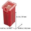 50A Delon Technology - Block Fuses JCase Tall, 5 Pack, 14,2x12x27mm / 0.56x0.47x1.1 Inch, max 32V, red