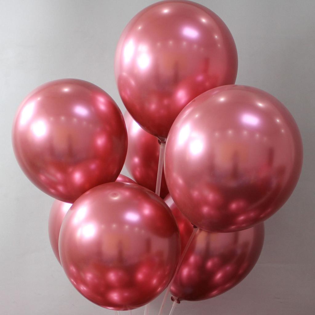12inch 2.8g Chrome Thickened Metal Balloons Pack for Birthday Wedding Party Backdrop Decoration Bulk Balloon Decoration 50pcs