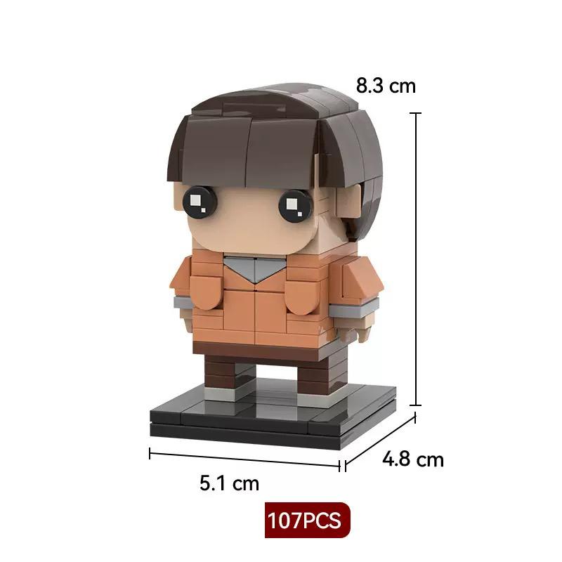 Brick Head Z Model Building Toy Desktop Creative Toy Ornament Building Blocks Set Educational Toy Boy'S Birthday Gift