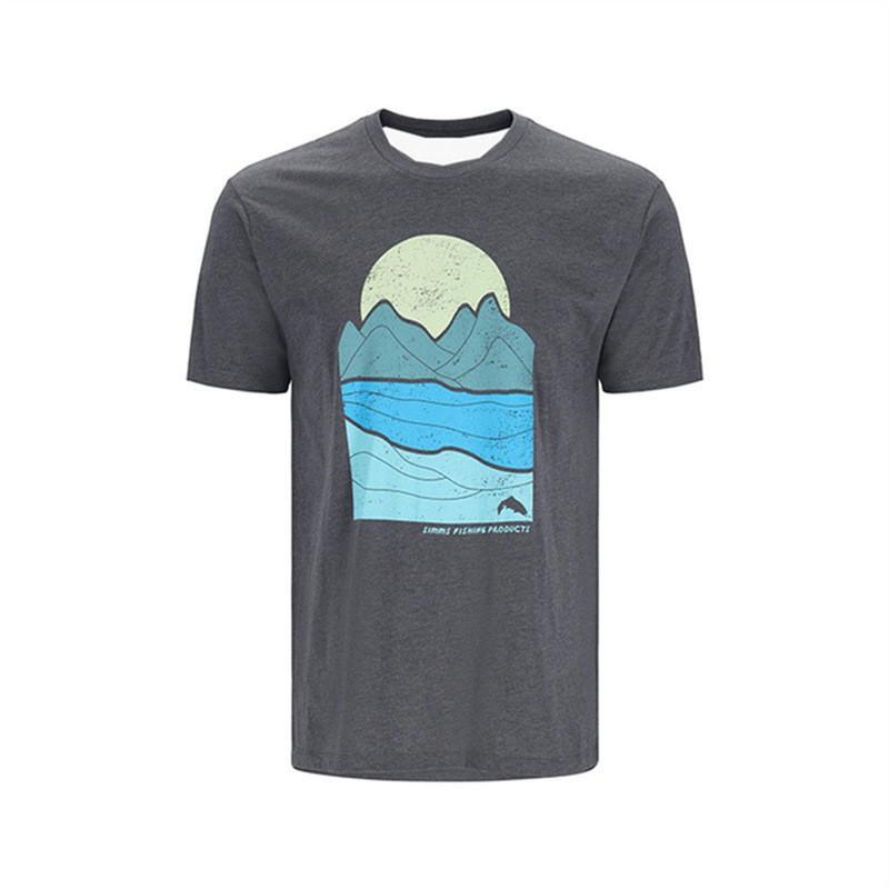SIMMS Fishing Clothes Camo Sunblock Outdoor Luya Short-sleeved Sweatshirt Breathable T-shirt Top