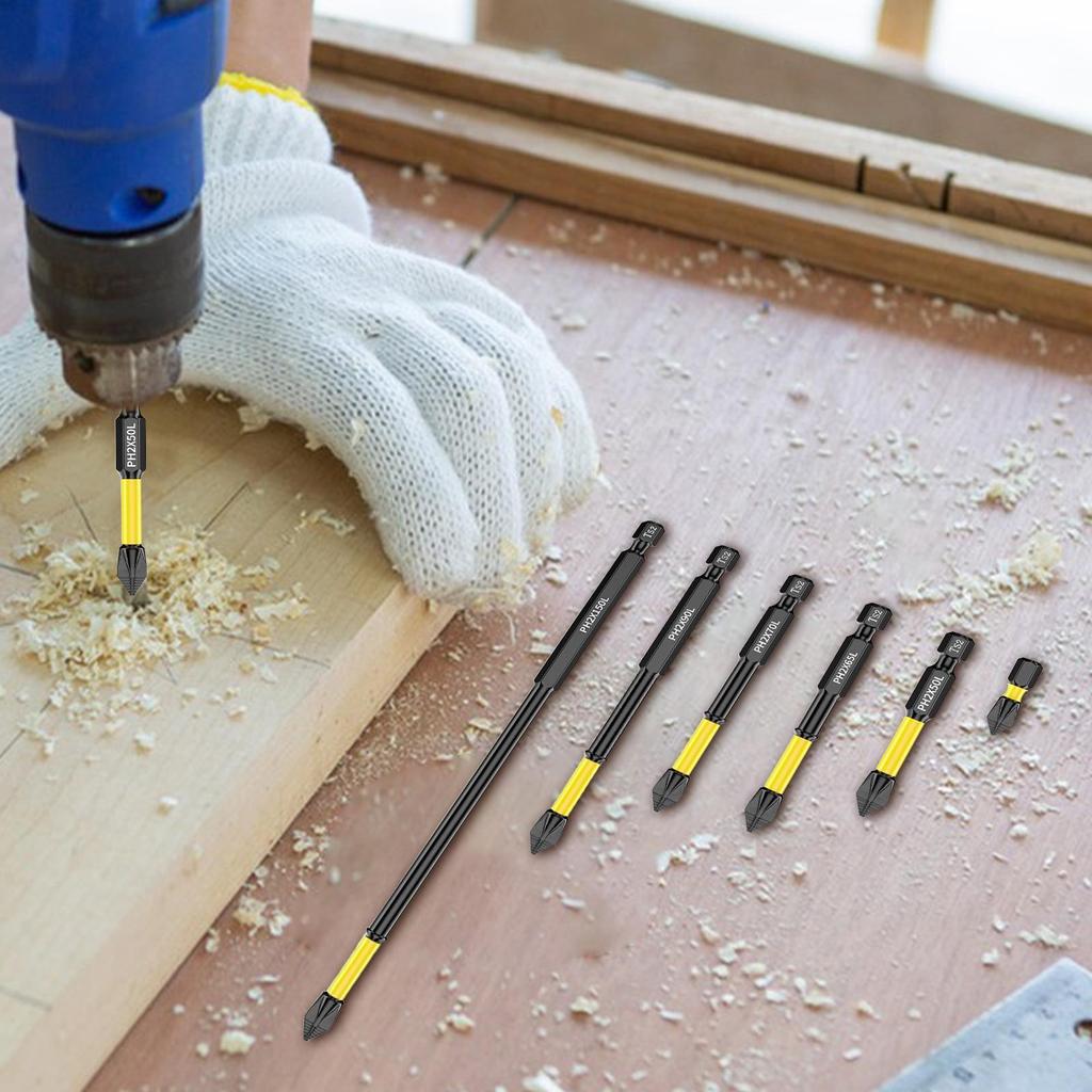 Magnetische Bohrer Präzisions Anti-Rutsch Schnell-Bit-Set Schraubendreher Bohrer Für Zuhause Industrielle Bau Elektrik HLK Reparatur