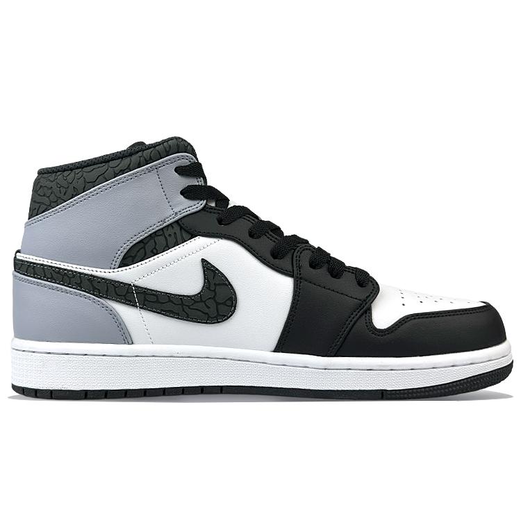 Jordan Air Jordan 1 Mid Top Vintage Basketballschuhe Herren Schwarz Weiß FB9911-001(Team40-)