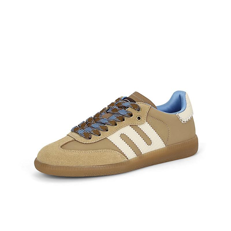 [] Art Academy freshman~ retro soft leather color matching sports and leisure shoes for women