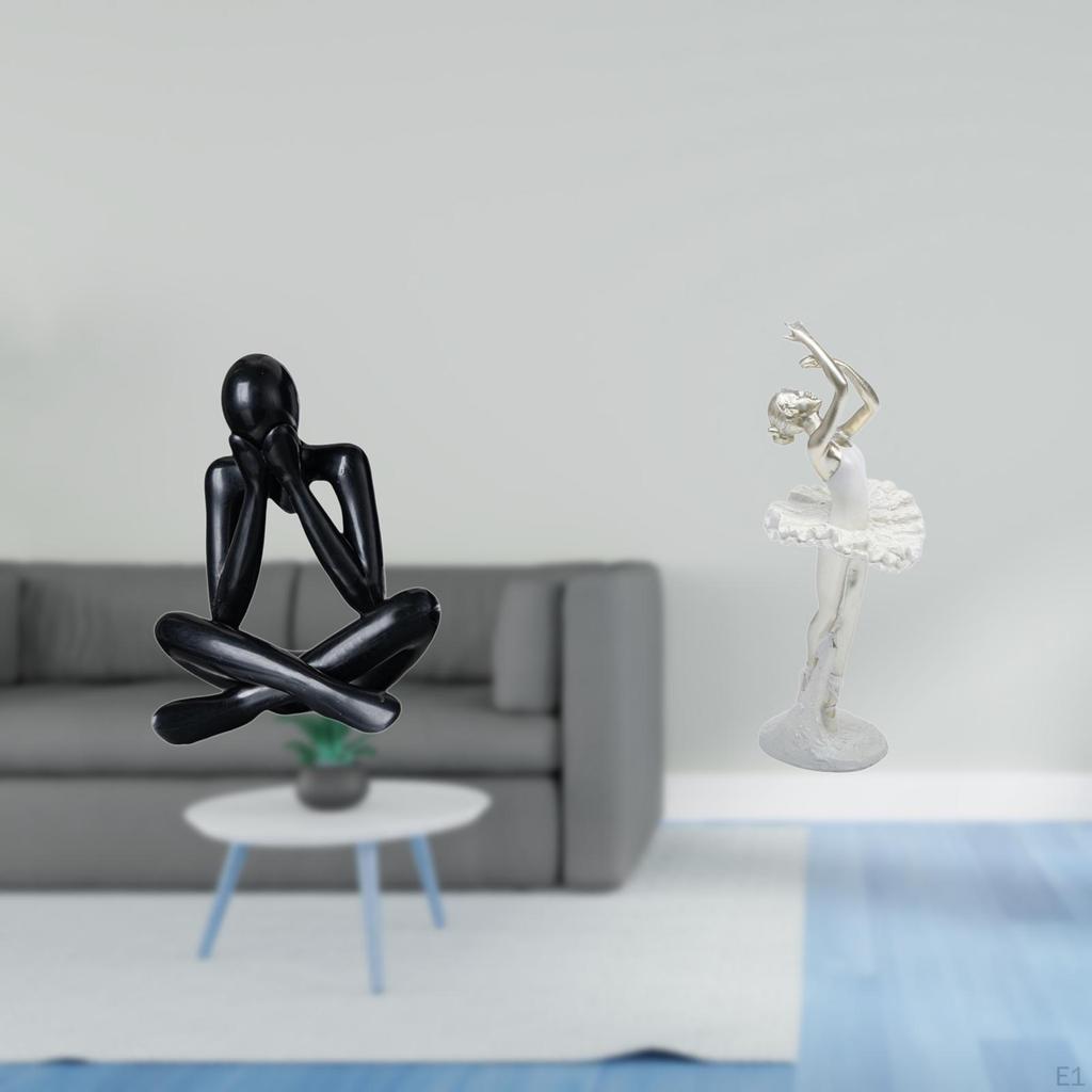 Abstract Modern Figure Sculpture Ballerina Decorative Collectible Dancing Girl Art Statue for Living