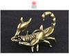 Brass Scorpion Desk Decoration Study Pen Holder Office Decoration Biomimetic Animal Craft Collectibles Souvenir Festival Gift