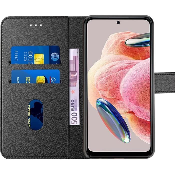 Coque - Xiaomi - Redmi Note 12 - Anti-Rayures - Souple - Porte-Carte - Noir