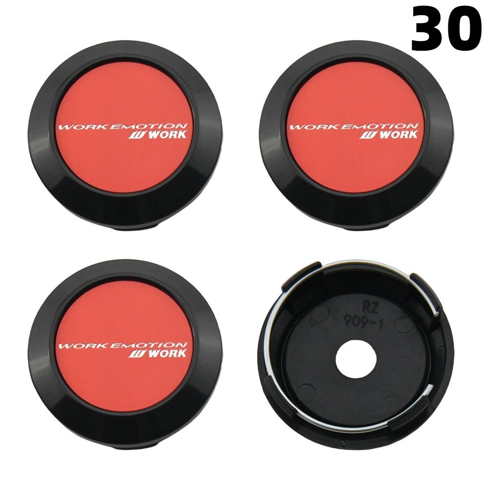 4PCS 64MM OD / 60MM ID Cap For Rims WORK EMOTION EQUIP MEISTER VS Emblem Wheel Center Cap Sport Car Logo Wheel Cover Hub caps