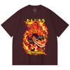 230 Gsm 100% Cotton Demon Slayer V107 Tanjiro Print Unisex Heavy Cotton T Shirt