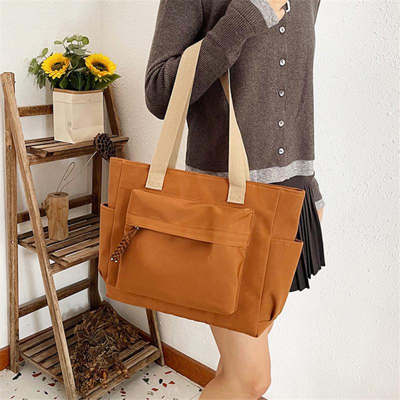 Multicolor Oxford Tote Bag, Minimalist & Functial with Multiple Pockets Handbag Shoulder Bags for Woman Daily Commute & Casual