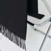 Dal Cashmere Premium Cashmere Scarf 30cm Black