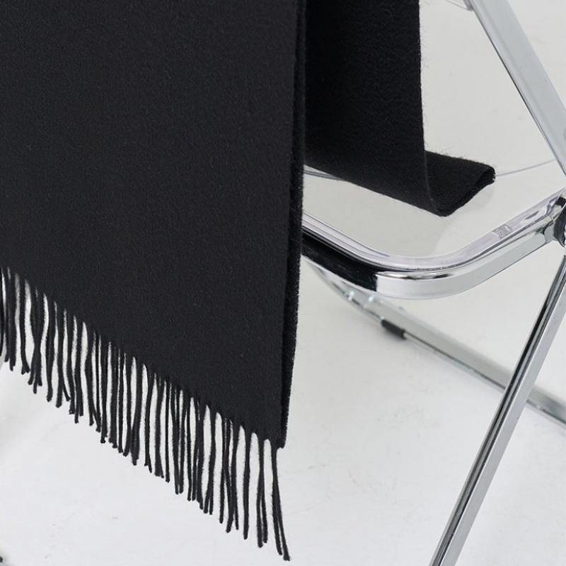 Dal Cashmere Premium Cashmere Scarf 30cm Black