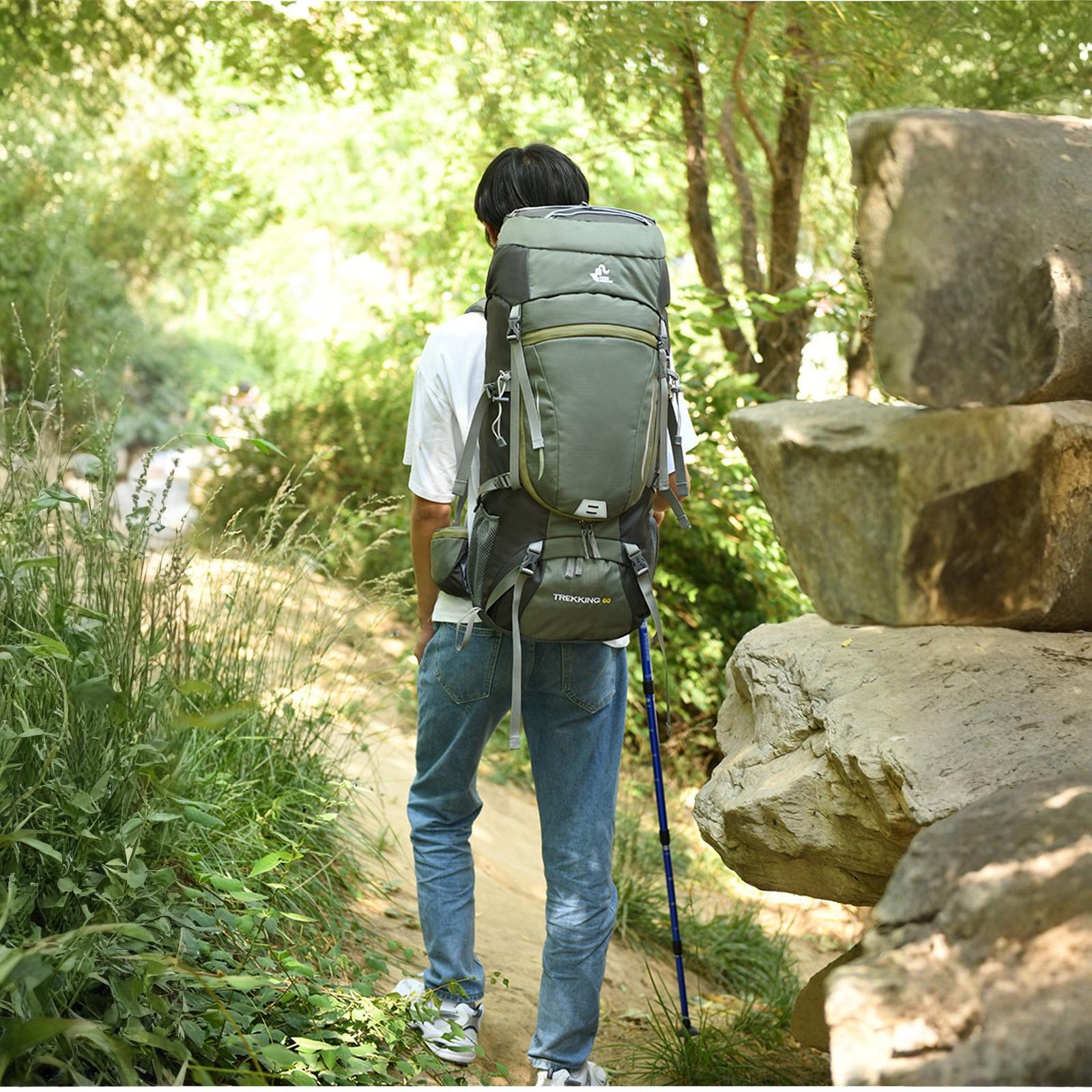 

Men s 60L Large Hiking Mountaineering Backpack Climbing Hiking Backpack Camping Backpack Sport Outdoor Rucksack Bag XA108Y One Size