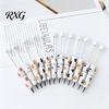 Pumpkin Shaped Ballpoint Pens Halloween Rhinestone Beadable Pen, DIY Sparkly Cat Ghost Plastic Beaded Spooky Stationery Glitter Black Ink Pen