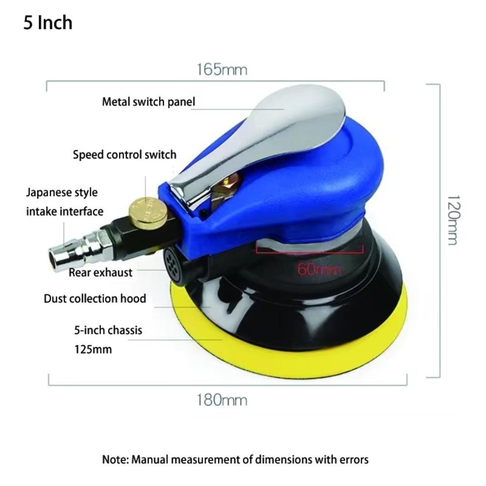 Metal Pneumatic Orbital Sander 12000rpm Polishing Machine Car Body Grinder  Professional Tool
