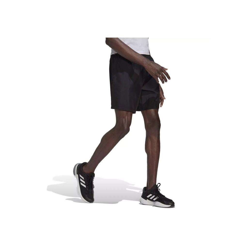 adidas D2M Logo Short Logo Print Moisture-Wicking Training Woven Sports Shorts Men Shorts Black HM4795