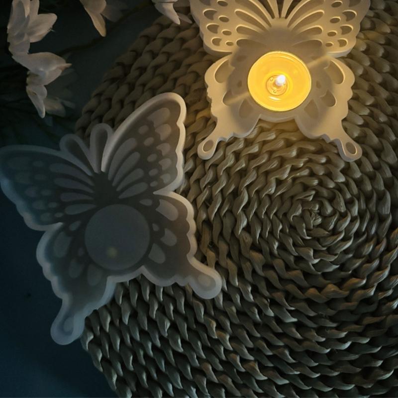 Butterfly Candlestick Resins Moulds Candle Holder Silicone Molds for Table Home Decorations DIY Castings Moulds