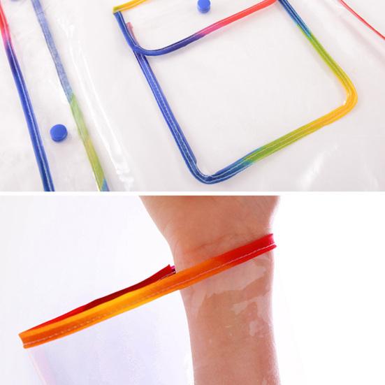 Erwachsene Transparente Verdickte Kapuzen-Langarm Wasserdichte Regenjacke Poncho Regenbekleidung