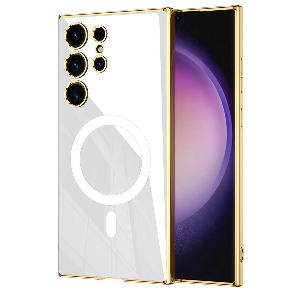 Samsung S24 Ultra Magnetic Phone Case with Wireless Charging, Anti-drop Protection, and Electroplated Thin Cover