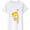 Casual Disney Cartoon Simpson Harajuku T-shirt Summer Blouses Ladies Men White Tees Tops Short Sleeve Blouses Women 90S Tshirt