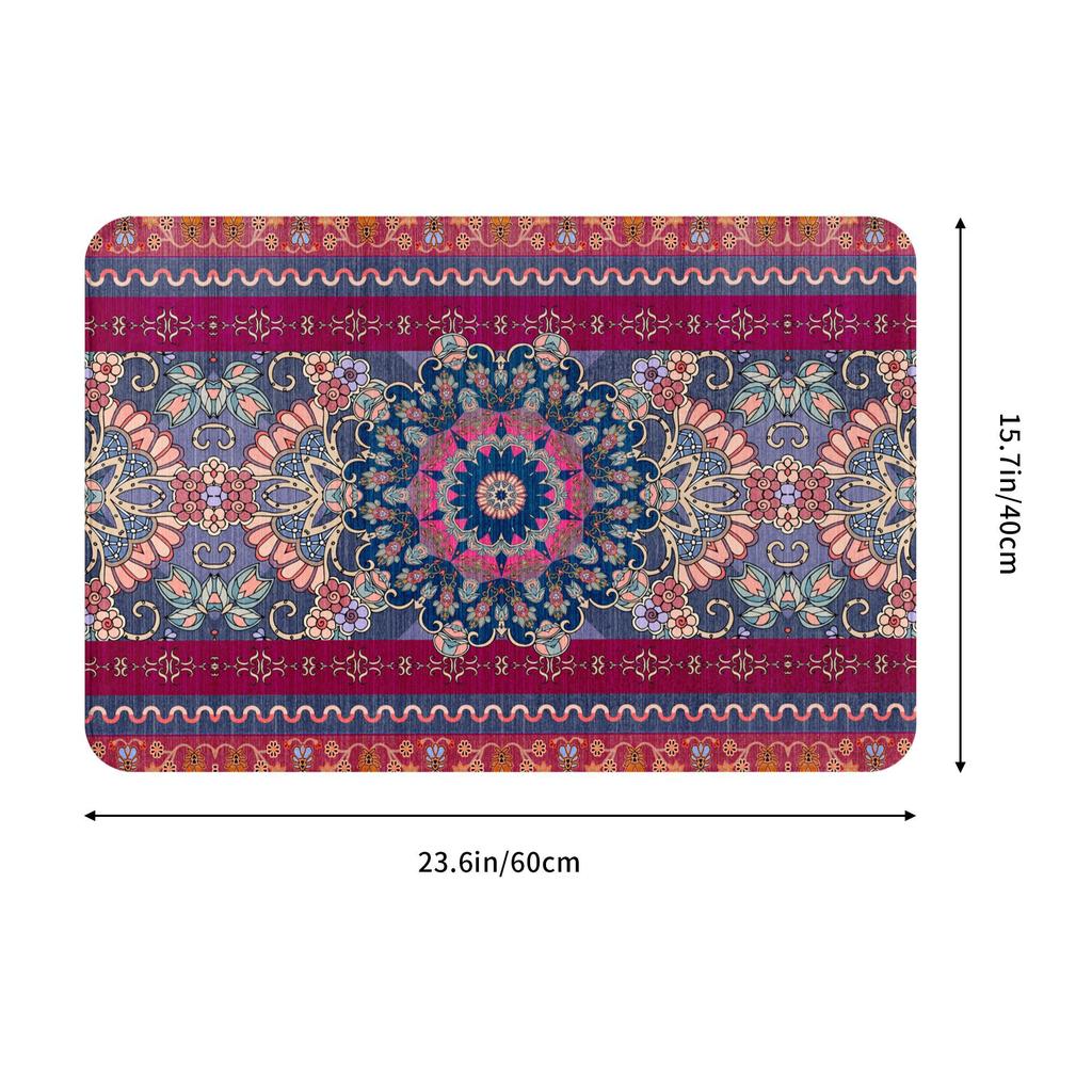 Antique Persian Rug Doormat Anti-Slip Kitchen Bathroom Mat Bedroom Balcony Door Floor Entrance Carpet Rug