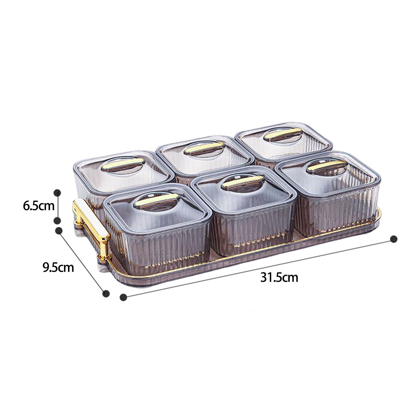 6 Kommen/Set ried Fruitsalade Noten Bord Snack Schalen Acryl Dessert Pot Opbergschaal Snoep Container voor Thuis Keuken