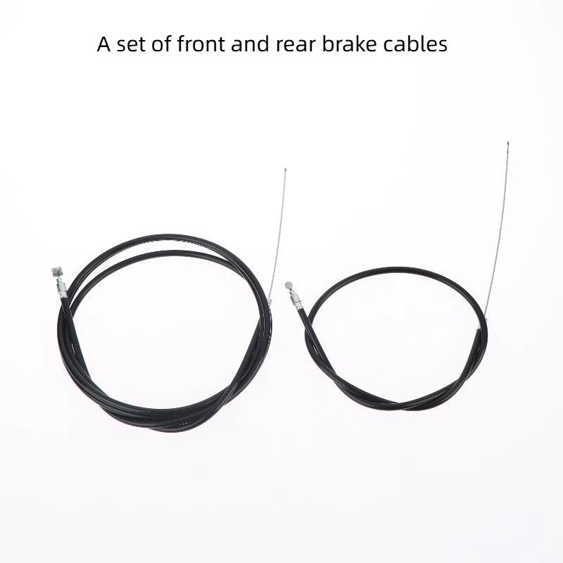 Bicycle Brake Cable Set with Metal Wire Core Easy Installation Front and Rear Tubes 1/2pcs for Enhanced Cycling Safety