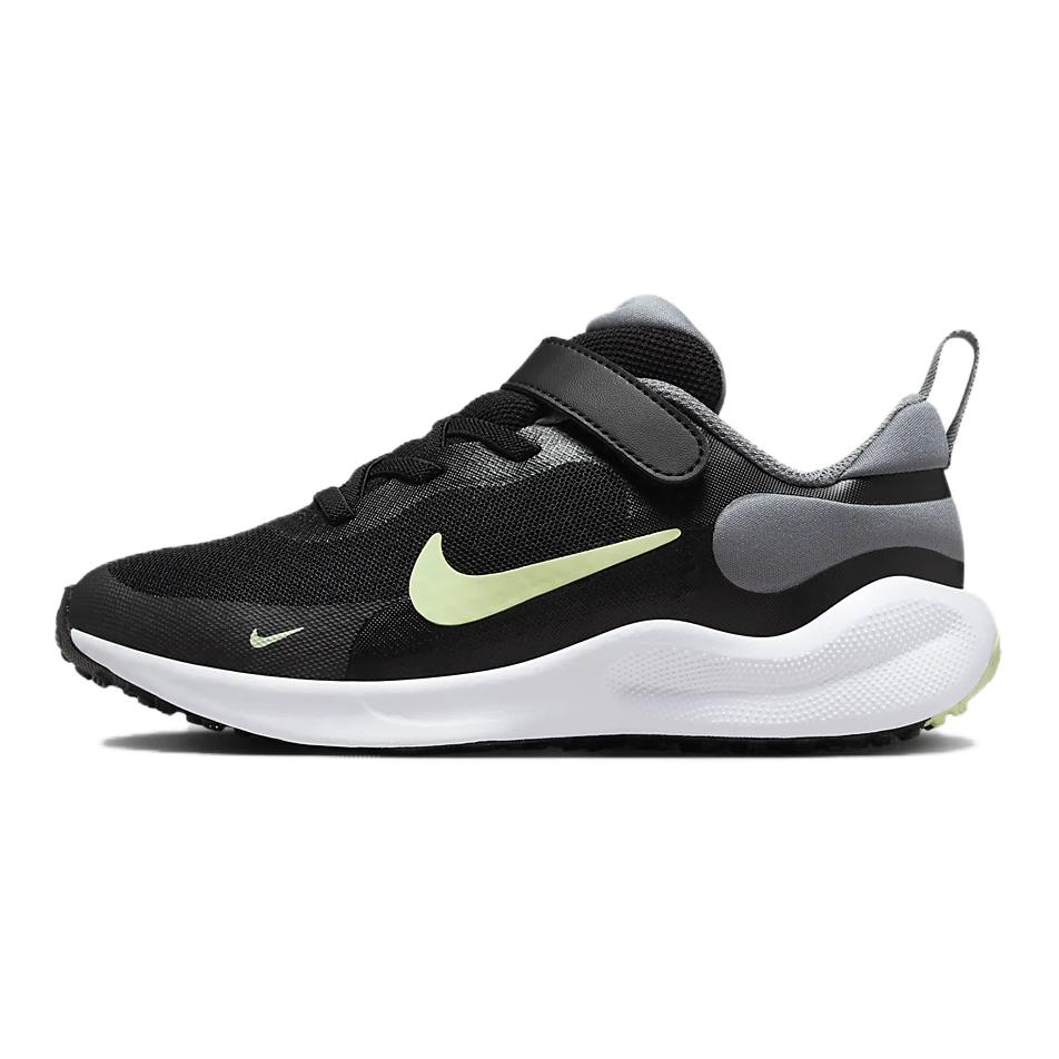 

Nike Кроссовки Revolution 7 PS Black Barely Volt Kids Smoke-Grey White FB7690-006 31