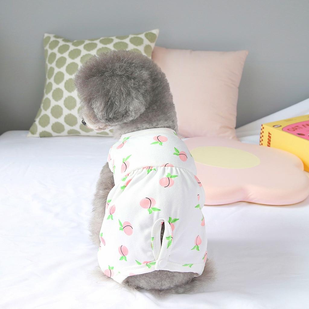 2023 Spring and Summer Dog Skirt Pet Clothes Installed Teddy Chenery Small Peach Spay and Neuter Clothing  Kawaii Clothes
