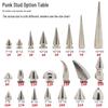 Punk Spike Alloy Bullet Rivet Horn Cone with Base Screw for Apparel, Bags, Shoes