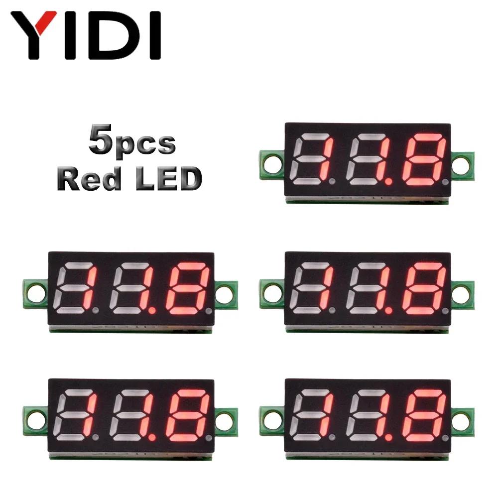 5pcs 10pcs Mini DC LED Digital Voltmeter 0.28 Inch 0-100V 2.5-30V Voltage Meter Volt Tester Detector for Car Auto Motorcycle