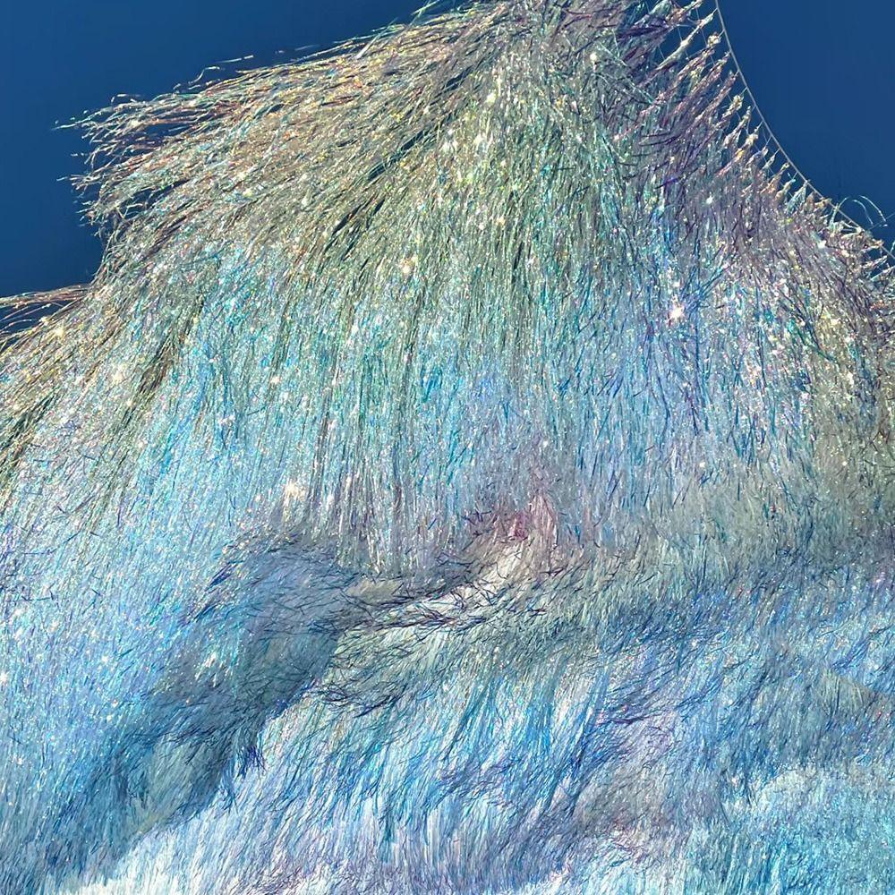 Färgglada Laser Blå Fest Bakgrundsridåer Iriserande Folie Glitter Färgade Guldiga Folieridåer Regnbågs Glittrande Folie Glitter