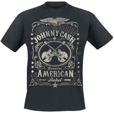 Crew Neck T - Shirt with Johnny Cash American Rebel Guitar Creative - Inspired Graphic Featuring Rock Art for Fans