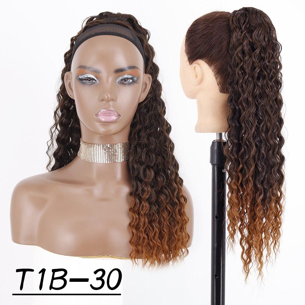 MISSQUEENSynthetic Long Kinky Curly Ponytail Hair Extension Clip-In Drawstring Ponytail Wig Ponytail For Women Wear