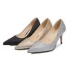 Myrnes's New Glitter Pointed High Heels Stiletto Autumn Single Shoes Supply Large Size Women's Shoes