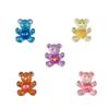 Cartoon Glitter Bear Resin Accessories: DIY Hair Clips, Ties, Crocs Charms, Magnets & Phone Case Decor