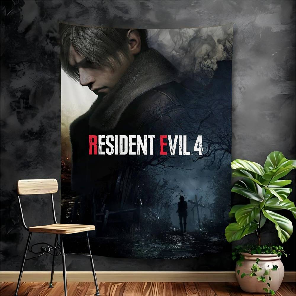 Tapestry da Parete Grande Stampata Film ResidentEvil Gioco Arte Fantascienza Stanza Decorazioni per la Casa Coperta Decorativa