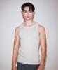 FINSDRUCK Diagonal Ribs Scoop Neck Sleeveless Top(Nude Beige)