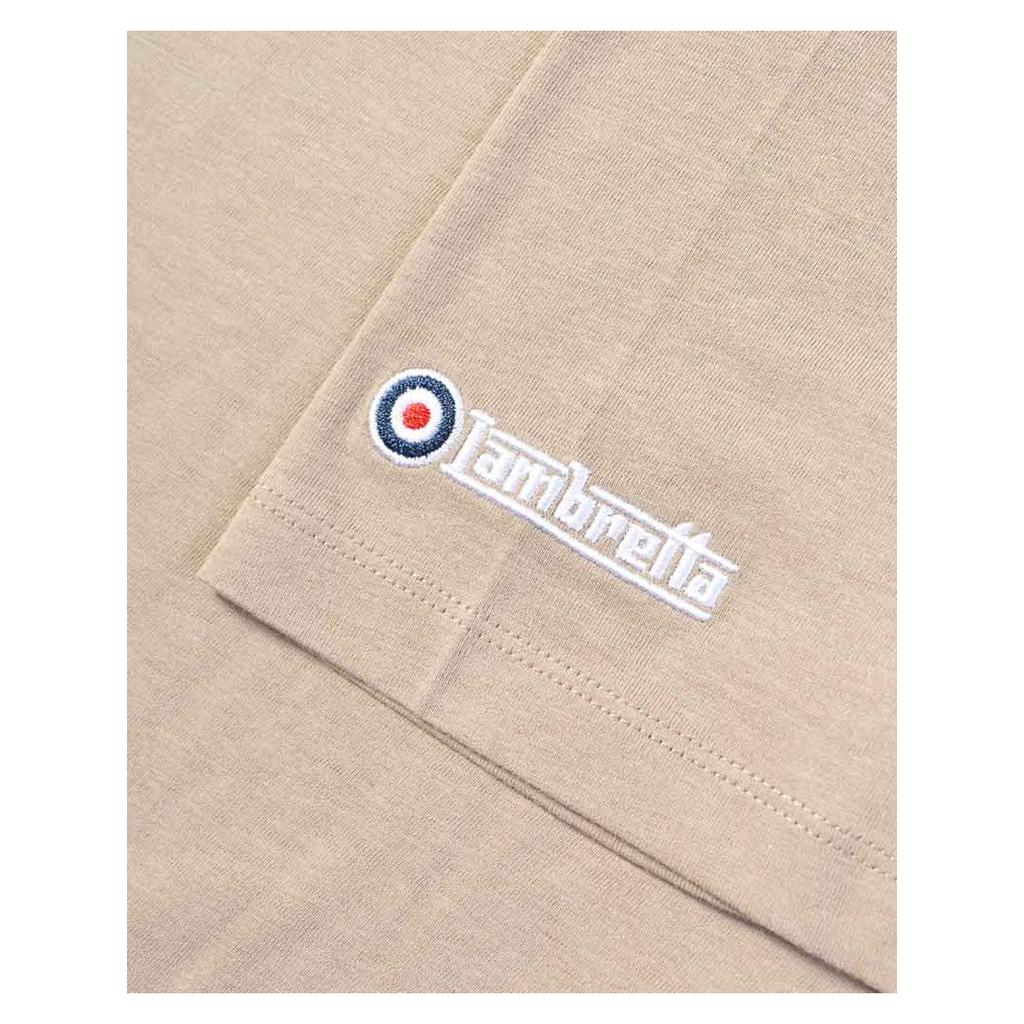 LAMBRETTA Męski T-shirt w paski na piersi