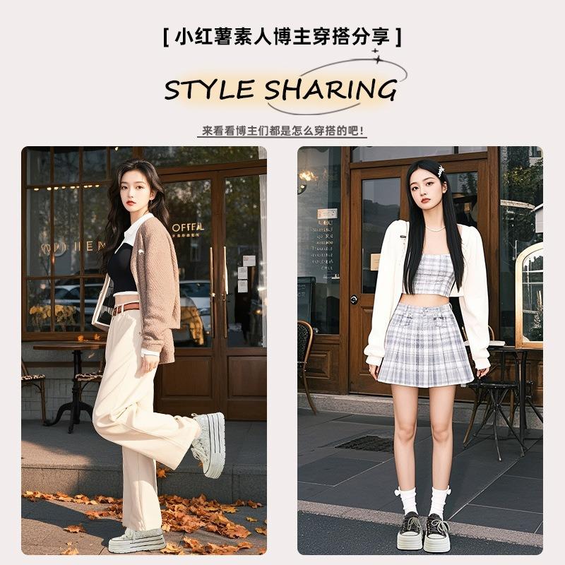 New bow little white shoes women's autumn platform muffin shoes casual versatile shoes children's fashion women's shoes trend