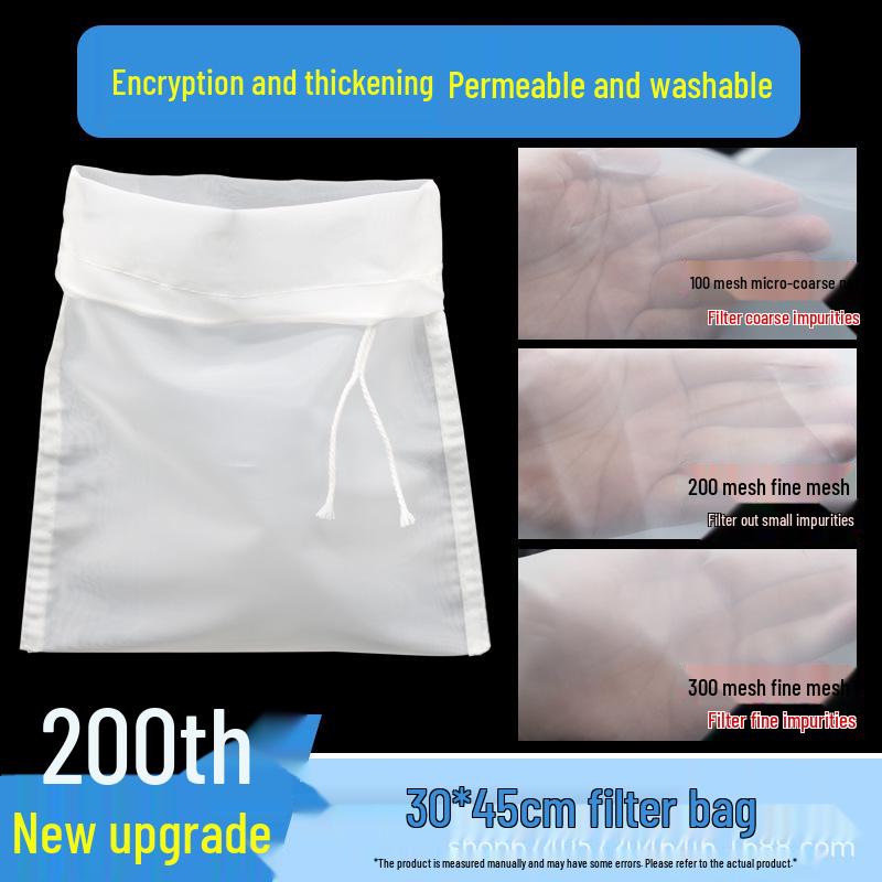 Nylon Mesh Fish Tank Filter Bag - 200 Mesh for Water Purification and Waste Removal