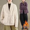 Warm Retro 2025 Women's Plus Size Cotton-Linen Winter Coat