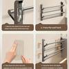 2-Tier Aluminum Wall-Mounted Shoe Rack - Space-Saving, No-Drill Bathroom Shoe Organizer for Slippers, Bathroom Organizers