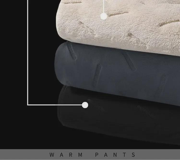 Men's Winter Warm Lambskin Pants: Fashionable, Thickened, Velvet-Lined, All-Match Casual Loose Fit.